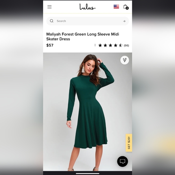 Lulu's hunter green dress - Picture 1 of 3